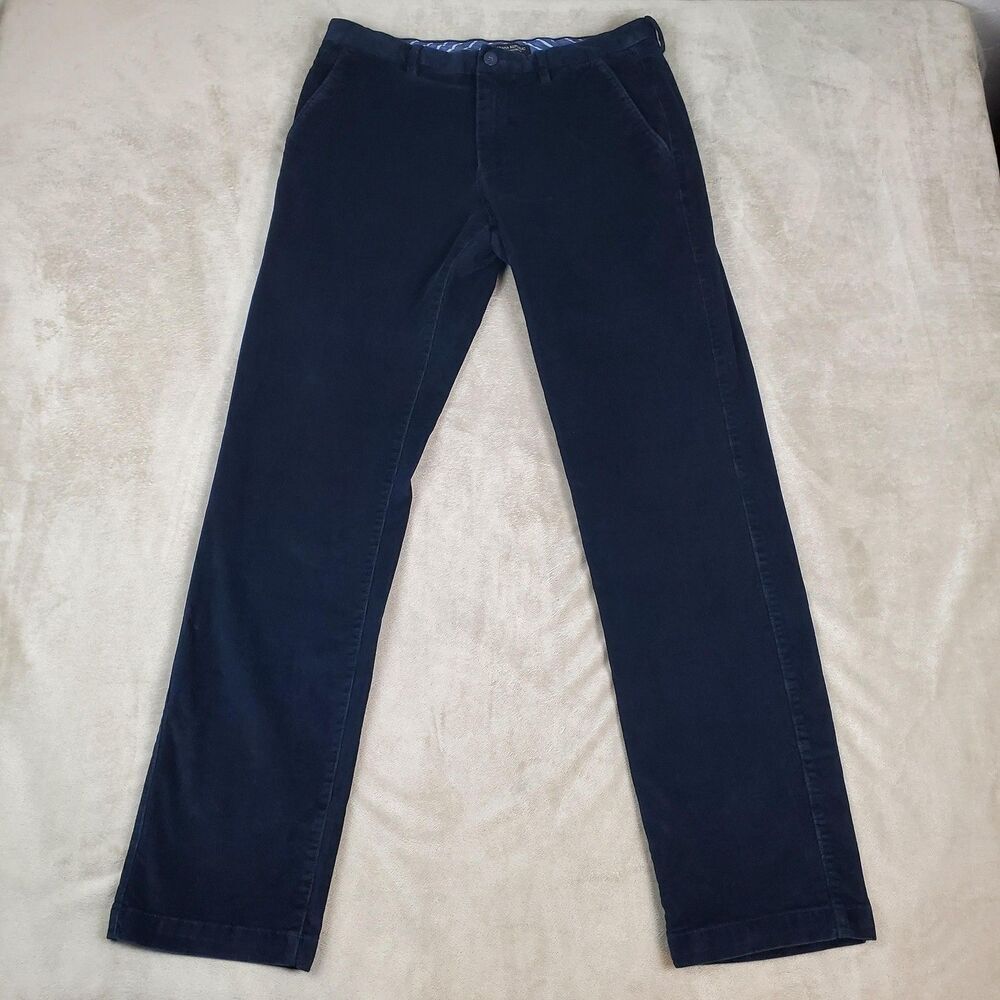 Banana Republic Corduroy Pants Mens 32x32 Navy Vintage Straight Stretch Chino